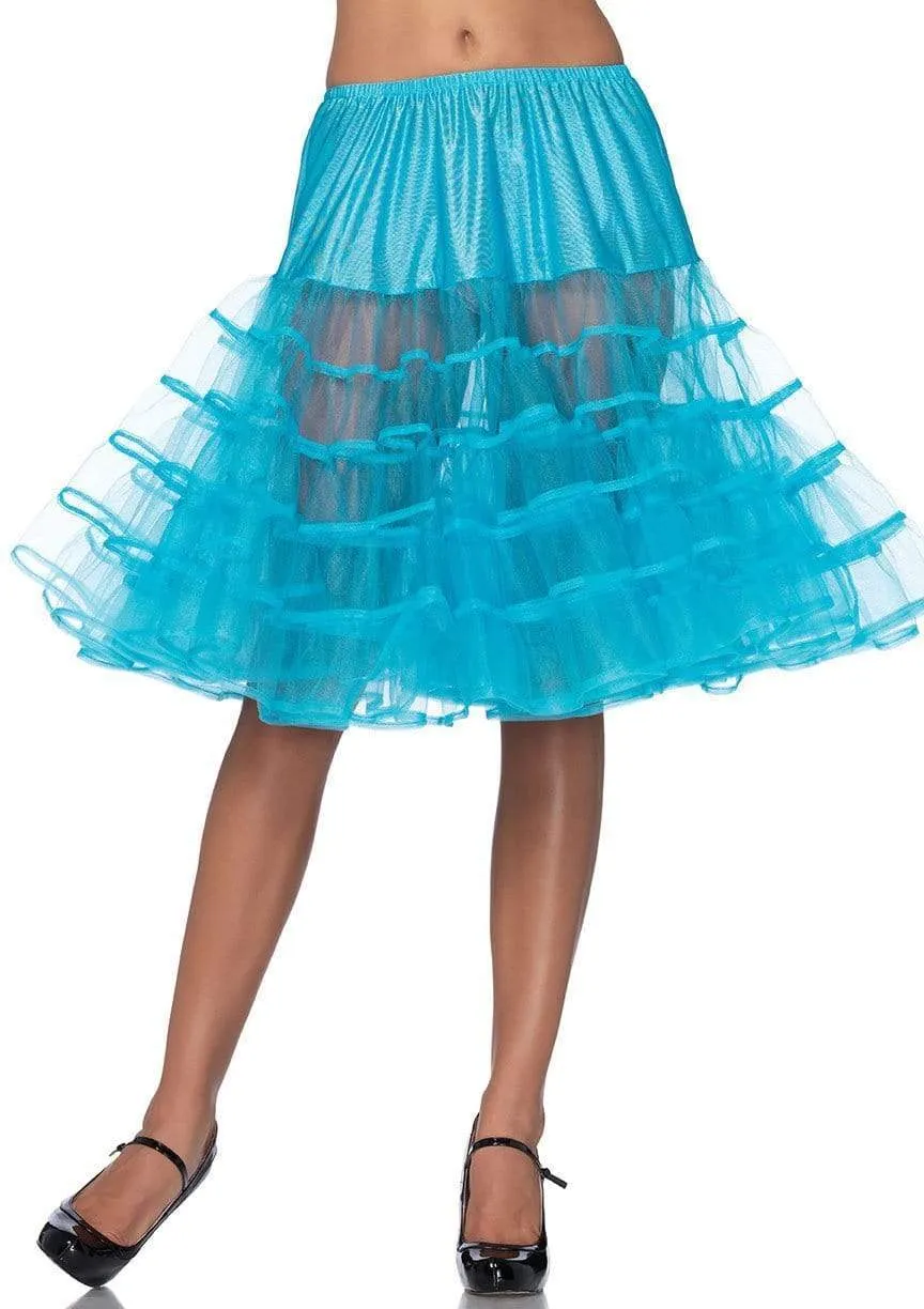 26" Length Crinoline in Turquoise