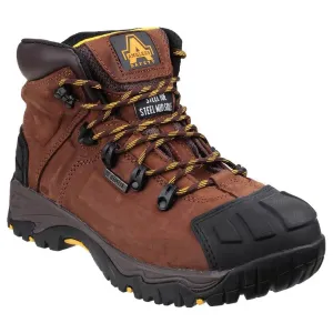 Amblers Safety Boots Mens Standard Fit Brown Waterproof Slip Resistance Size 15