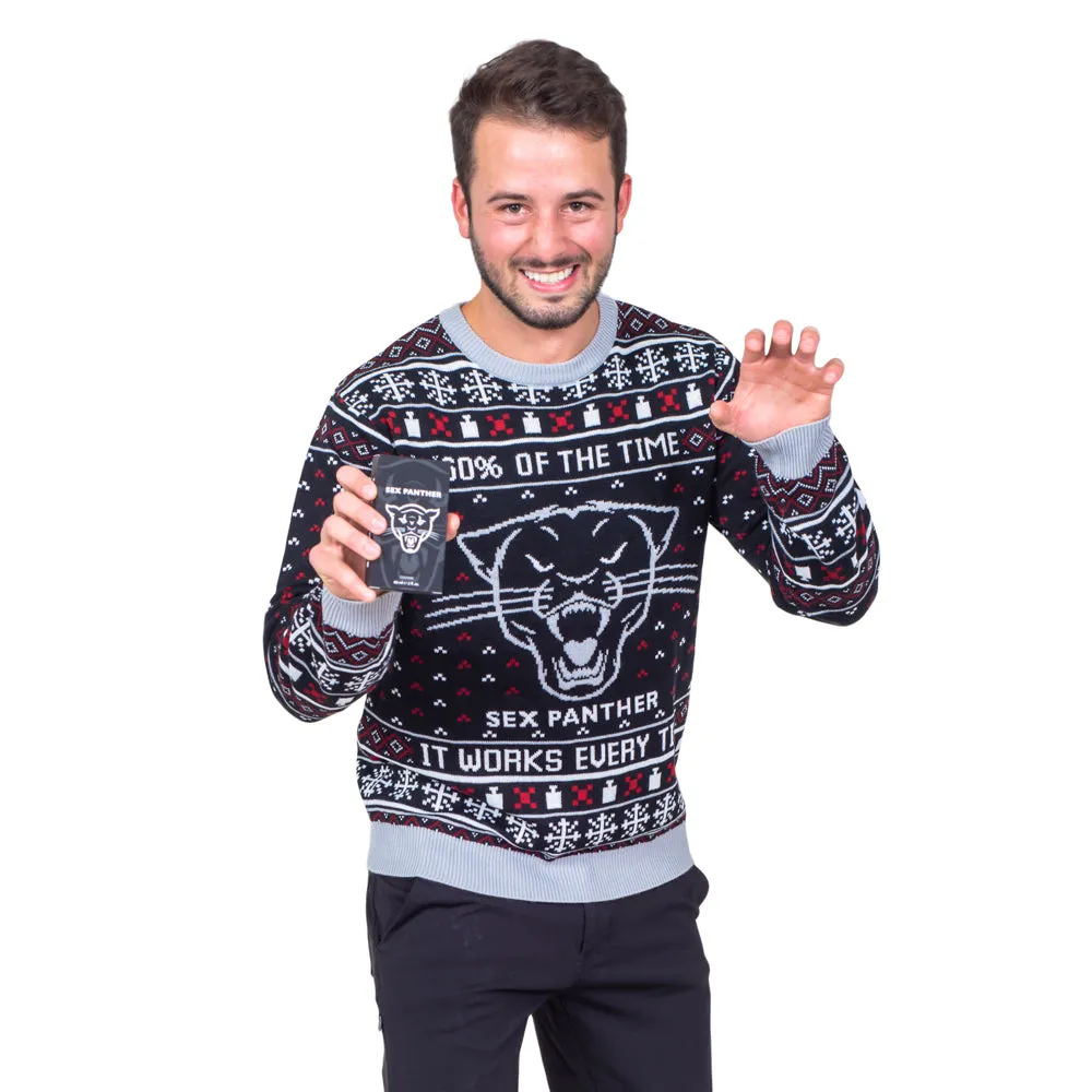 Anchorman Movie Panther Black Ugly Christmas Sweater