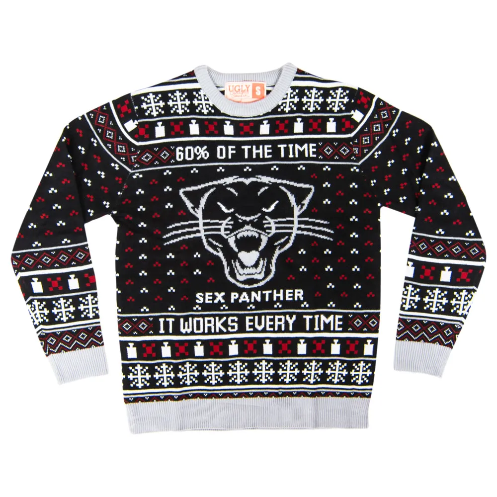 Anchorman Movie Panther Black Ugly Christmas Sweater