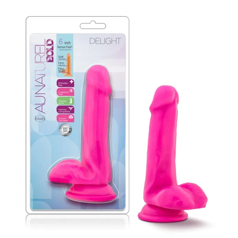 Au Natural - Bold - Delight - 6 Inch Dildo - Pink