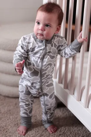 Baby Zip Up - White Camo