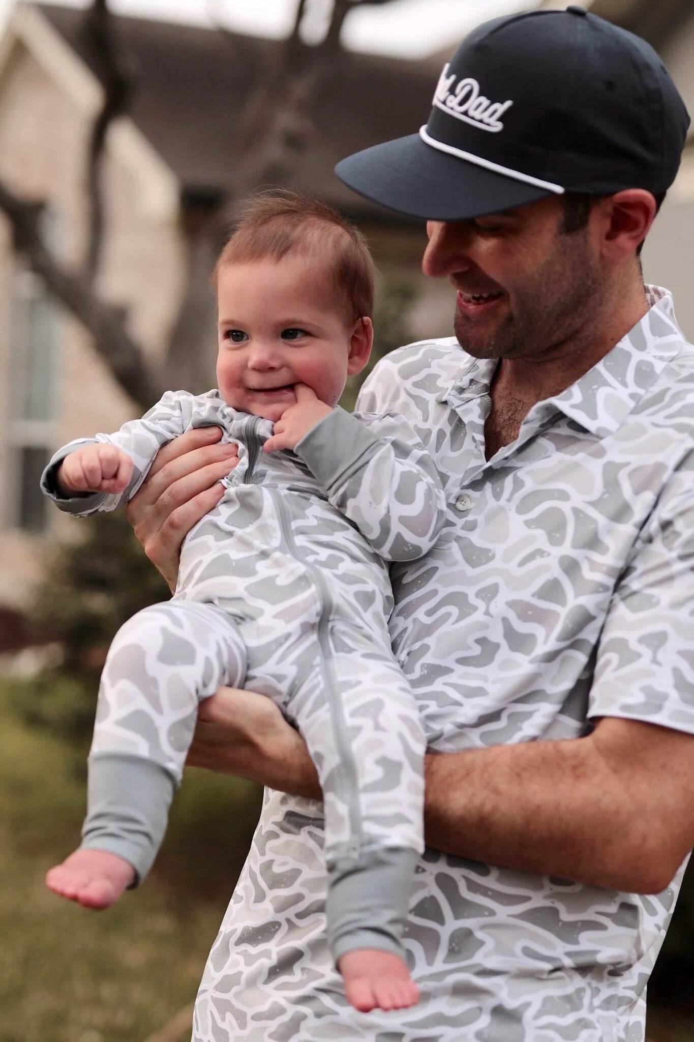 Baby Zip Up - White Camo