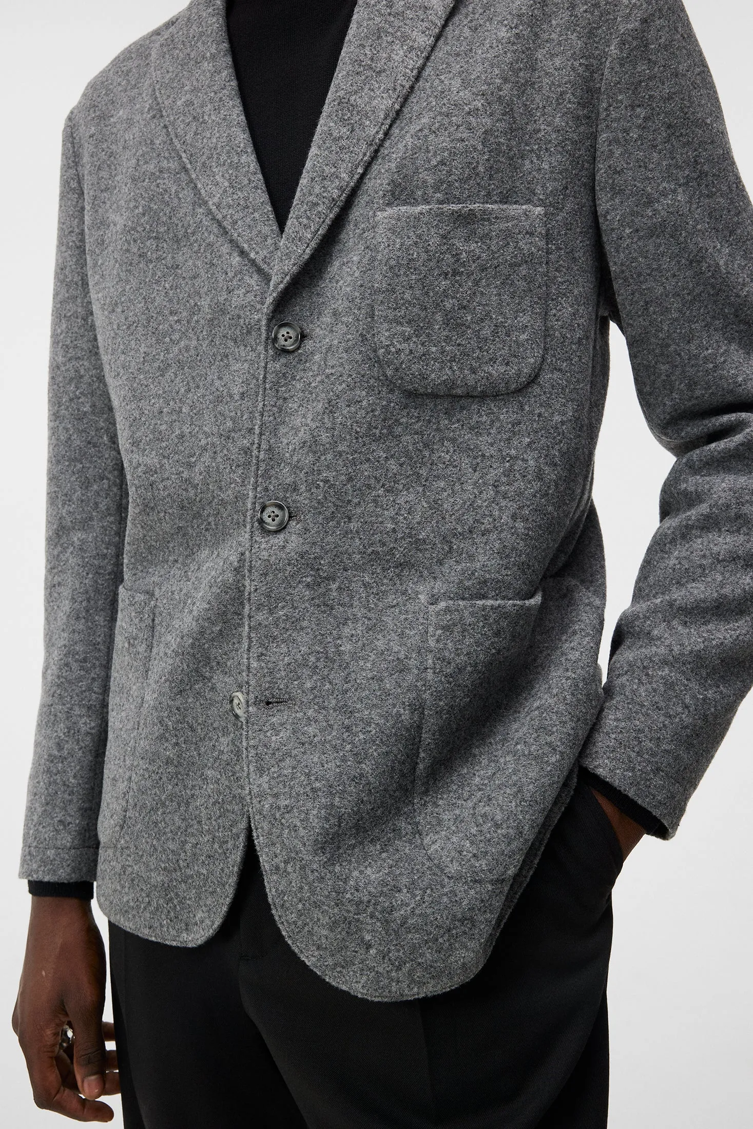 Carlton Cardigan Blazer / Mid Grey Melange