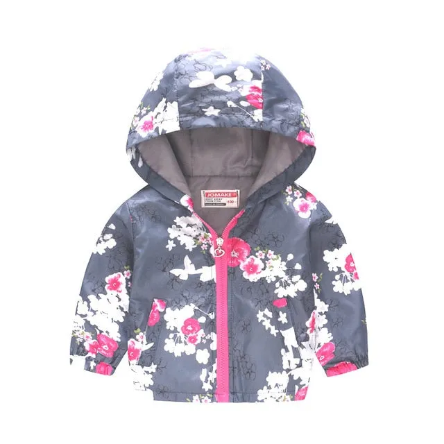 Cartoon Printed Hooded Jackets For Boys&Girls