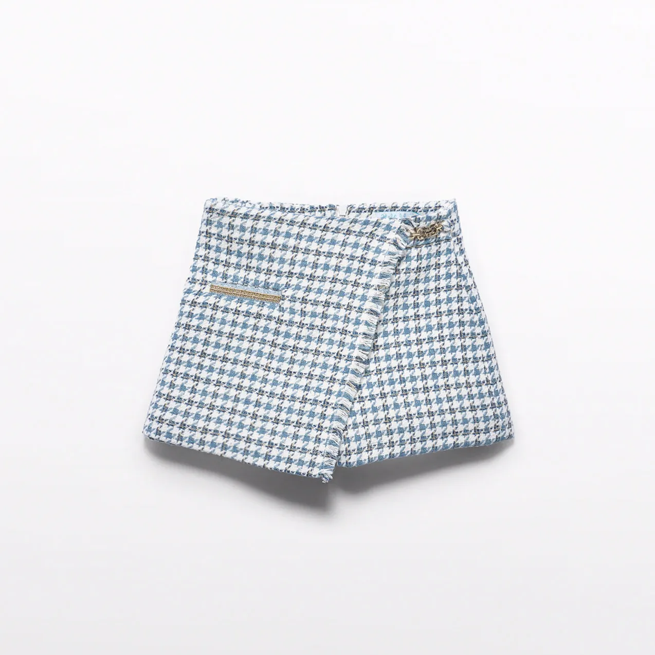 Cerulean Houndstooth Skort