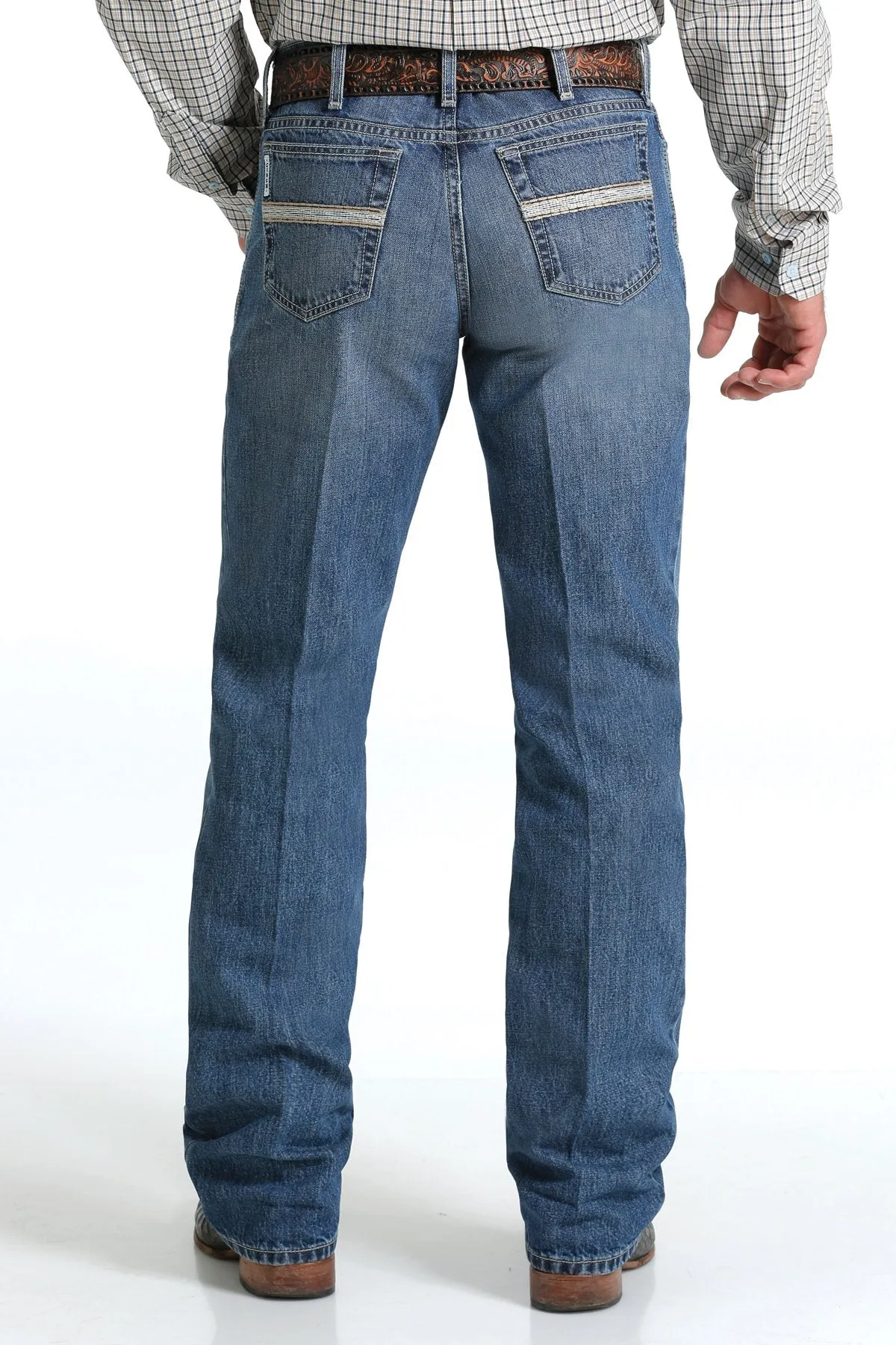 Cinch White Label -Men's Relaxed Fit Denim Jeans - Medium Stonewash MB92834055 IND