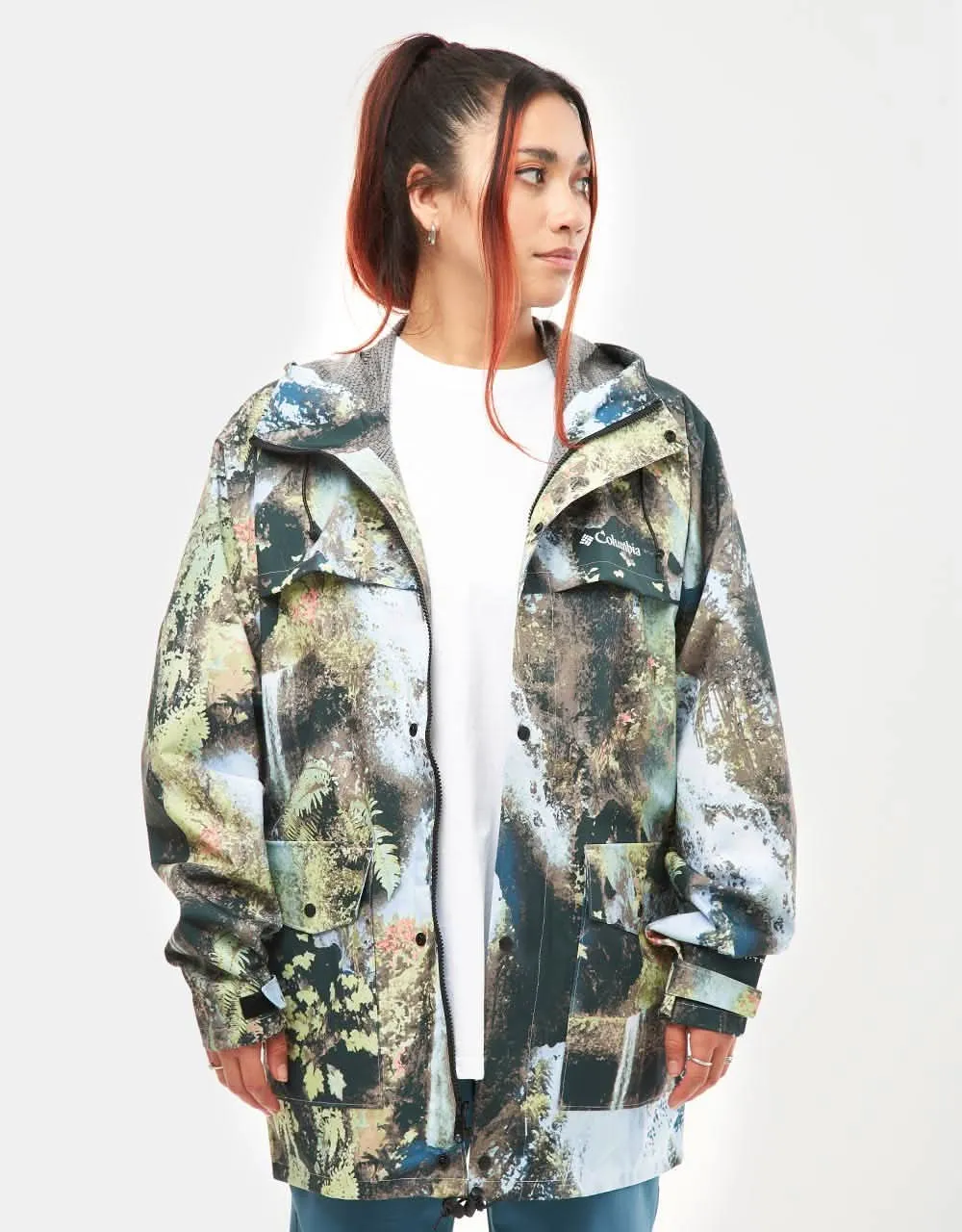 Columbia IBEX™ II Shell Jacket - Napa Green Chasing Falls Print