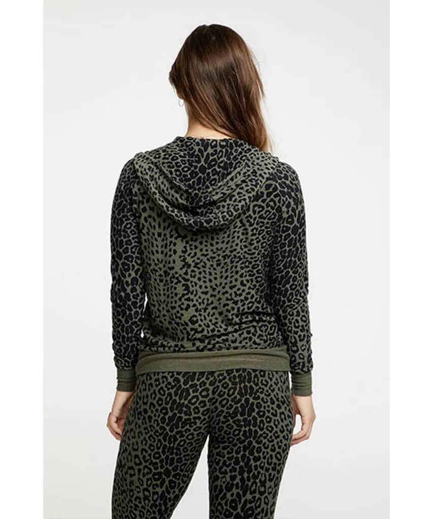 Cozy Zip Up Hoodie Safari