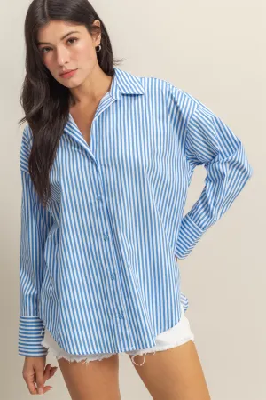 DZ25C432-Classy Long Sleeve Button Down Shirt