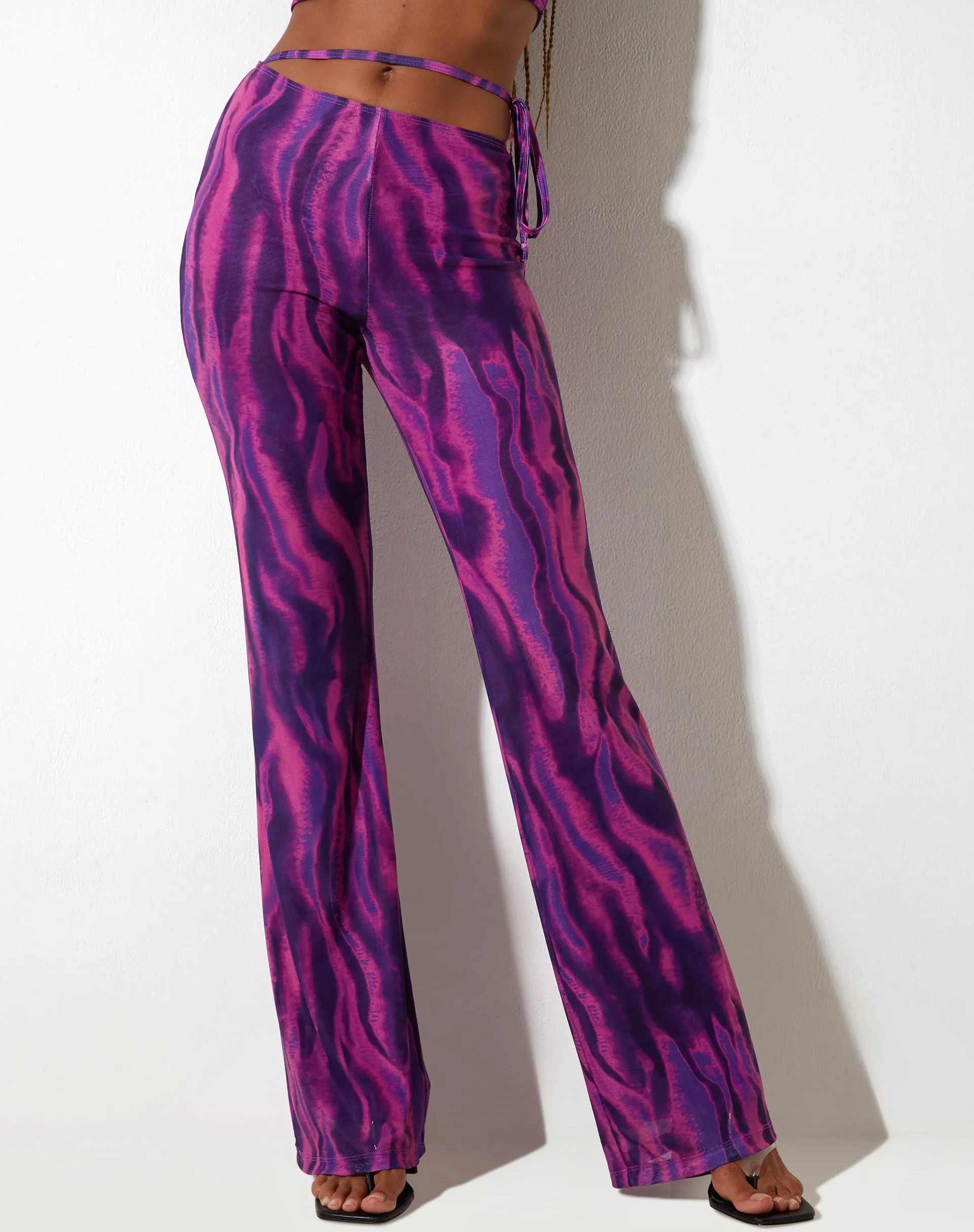 Eda Flare Trouser in Tropical Rave Pink