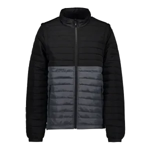 Everest Black/Grey Men's Puffer Jacket Removable Arms