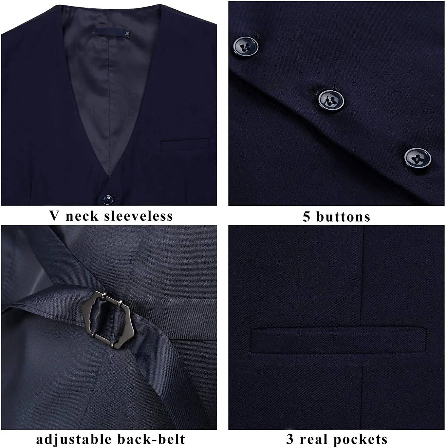 Formal Suit Vest - NAVY BLUE