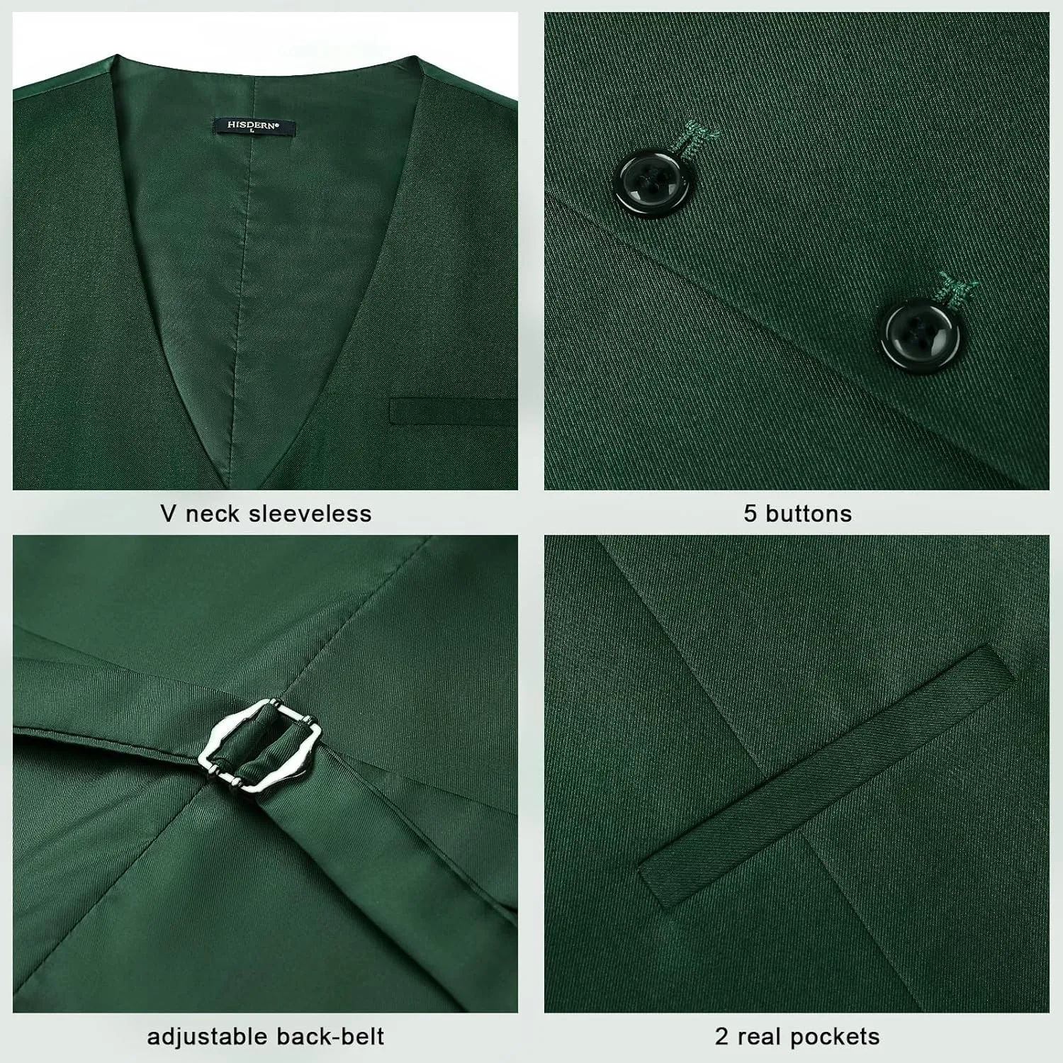 Formal Suit Vest - Z1 - FOREST GREEN