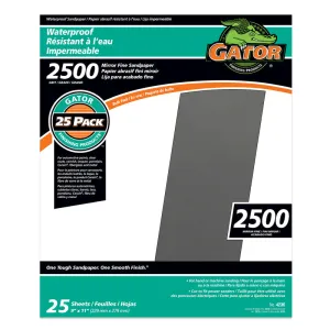 Gator 11 in. L X 9 in. W 2500 Grit Silicon Carbide Waterproof Sandpaper 1 pk