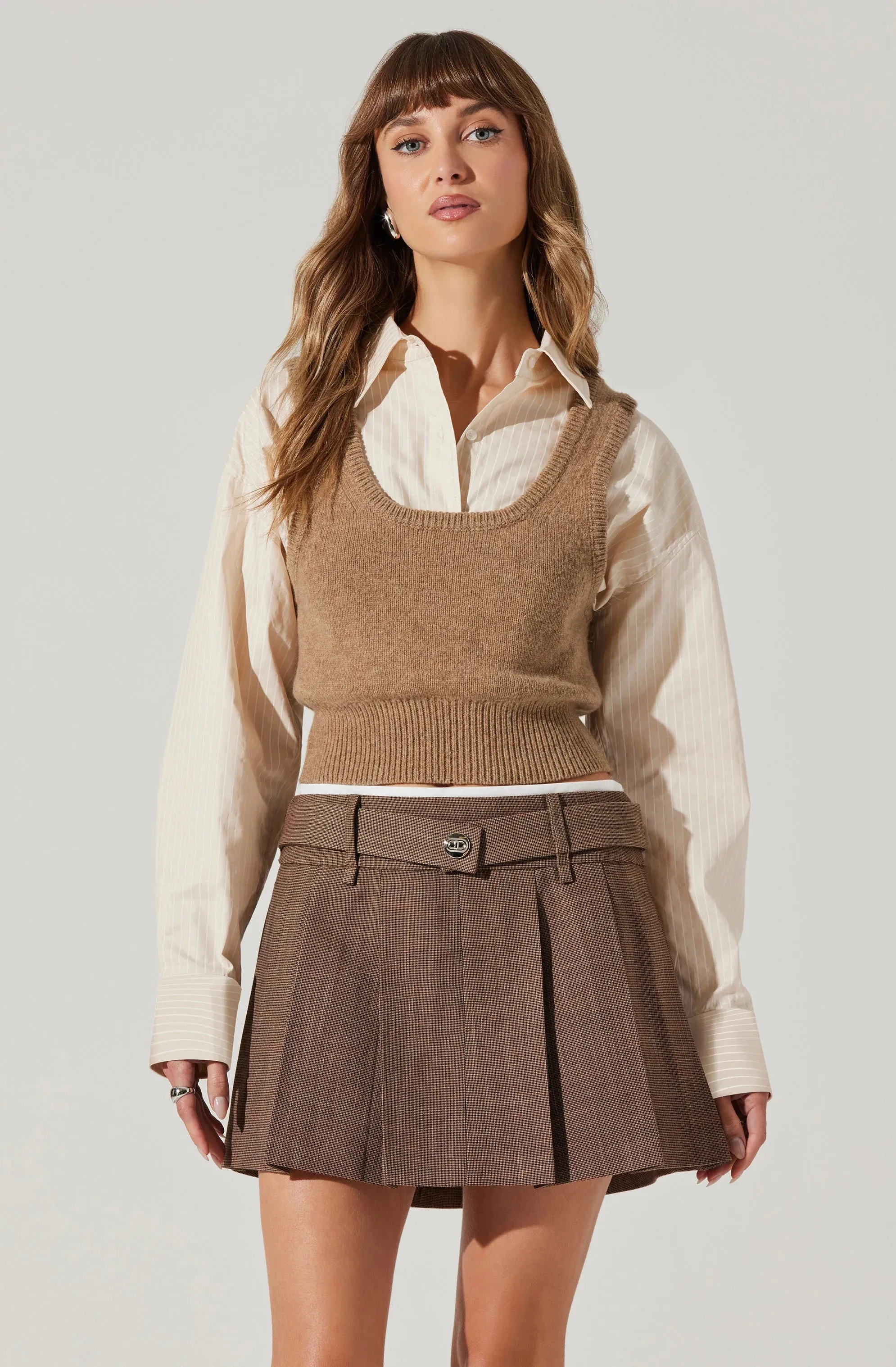 Guinevere Layered Sweater Vest Top