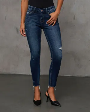 Jaylen Mid Rise Distressed Skinny Jeans