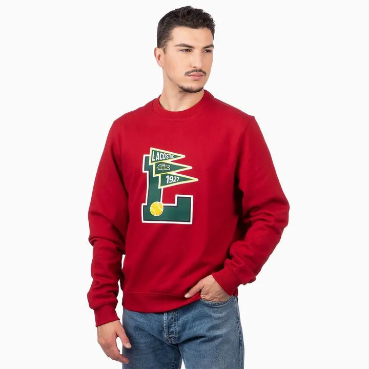 Lacoste Men's Pennants L Badge Cotton Fleece Sweatshirt