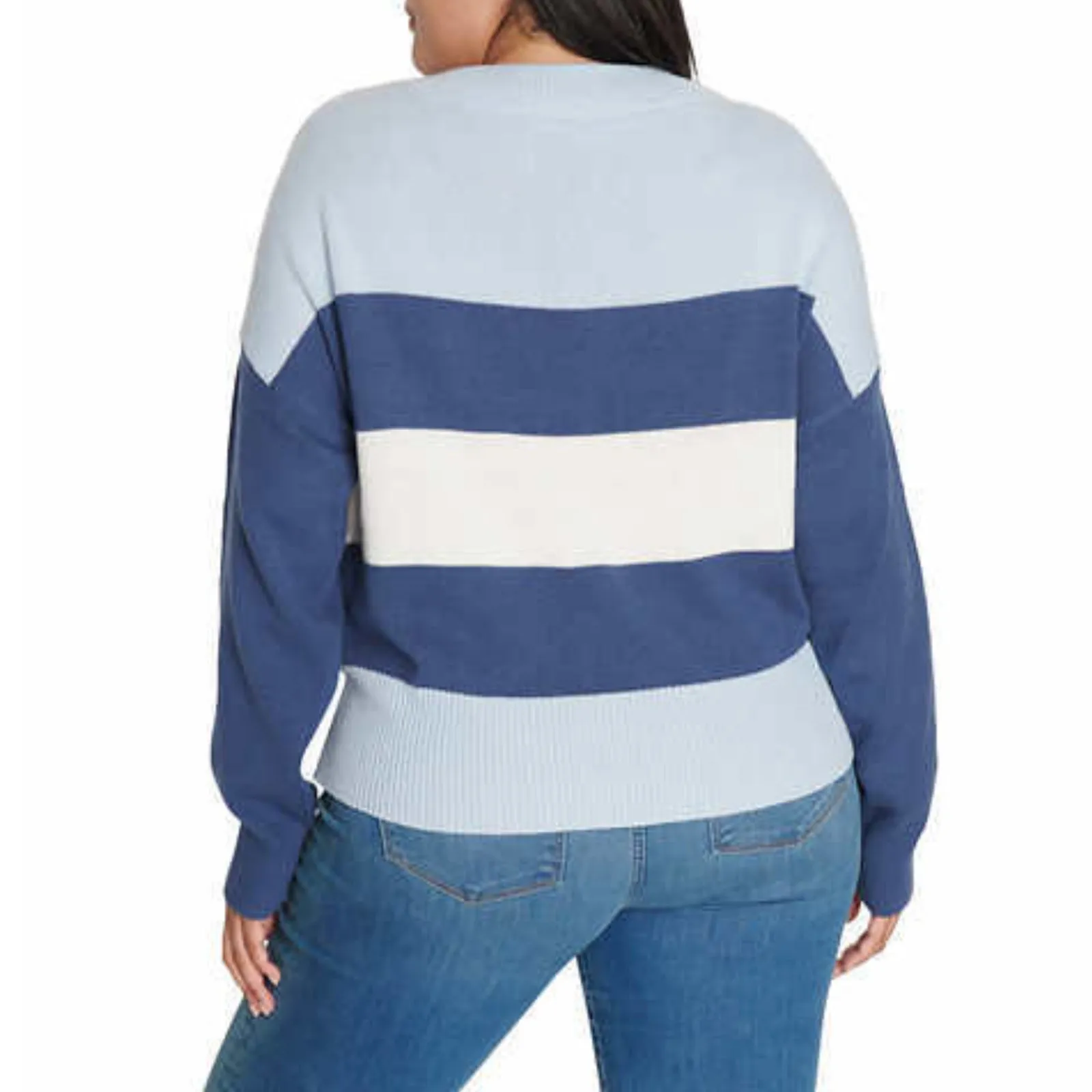 Lucky Brand Cozy Soft Cotton Blend Colorblock Sweater