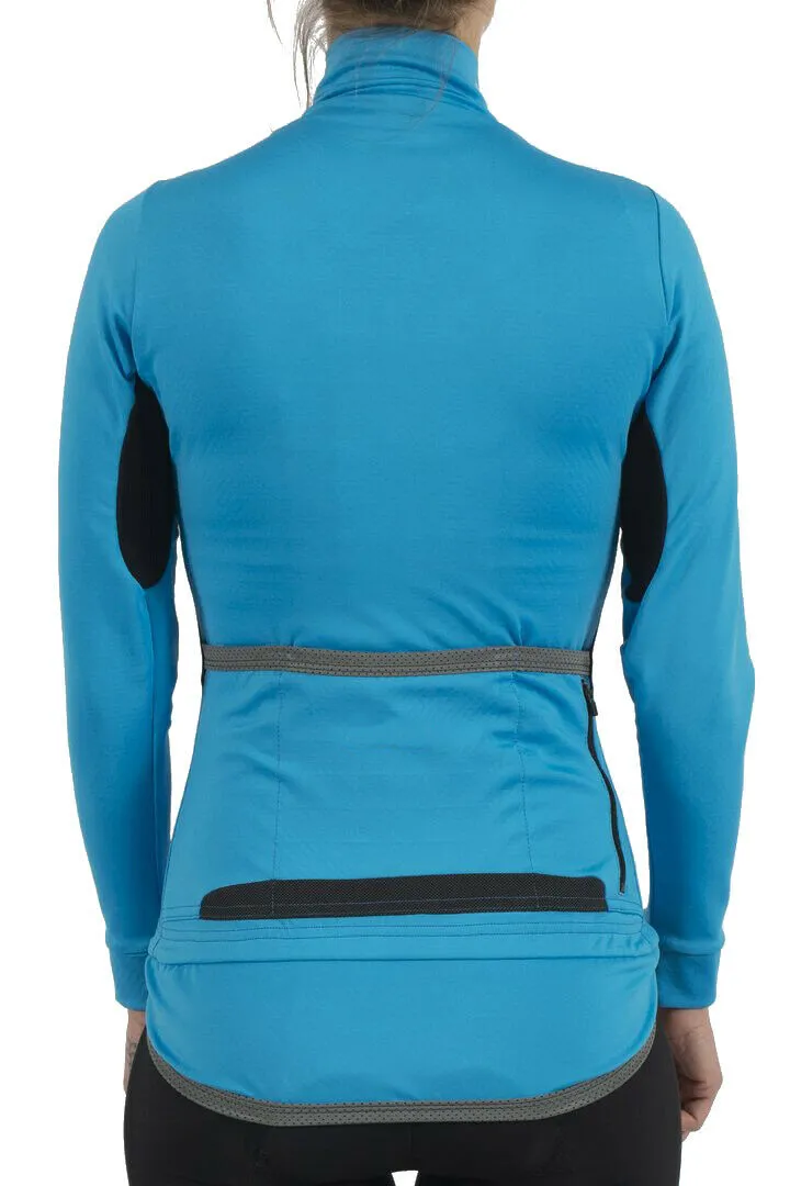 Lusso Aqua Repel Ladies Cycling Jacket - Blue