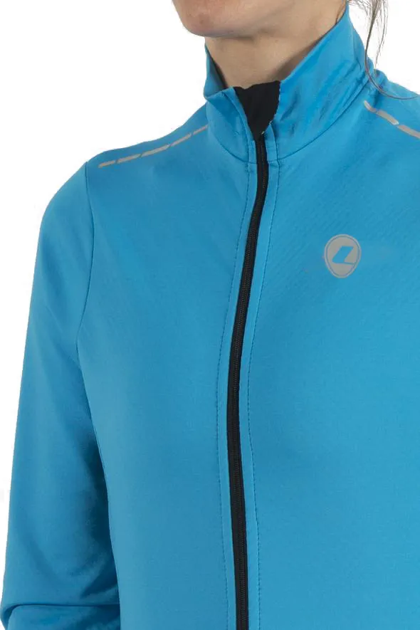 Lusso Aqua Repel Ladies Cycling Jacket - Blue