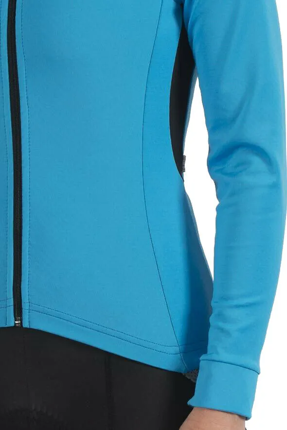 Lusso Aqua Repel Ladies Cycling Jacket - Blue