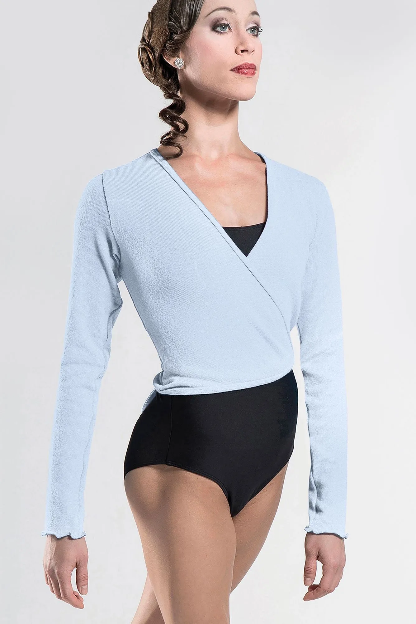 Mamie -- Women's Long Sleeve Wrap Sweater