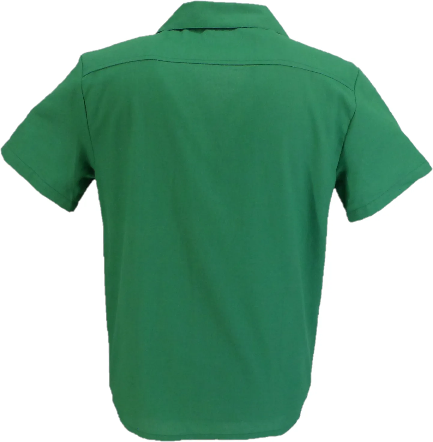 Mazeys Mens  Retro Green/Cream Rockabilly Bowling Shirts