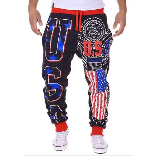 Men's Fashion Lace-Up Sports Jogger Pants