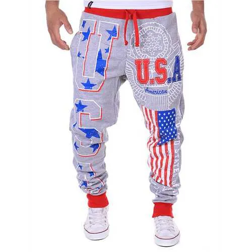 Men's Fashion Lace-Up Sports Jogger Pants