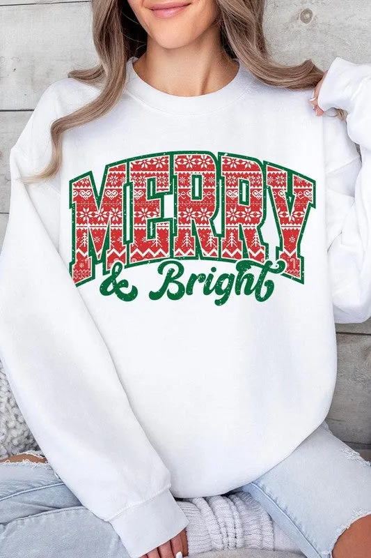 Merry & Bright Graphic Fleece Sweatshirts