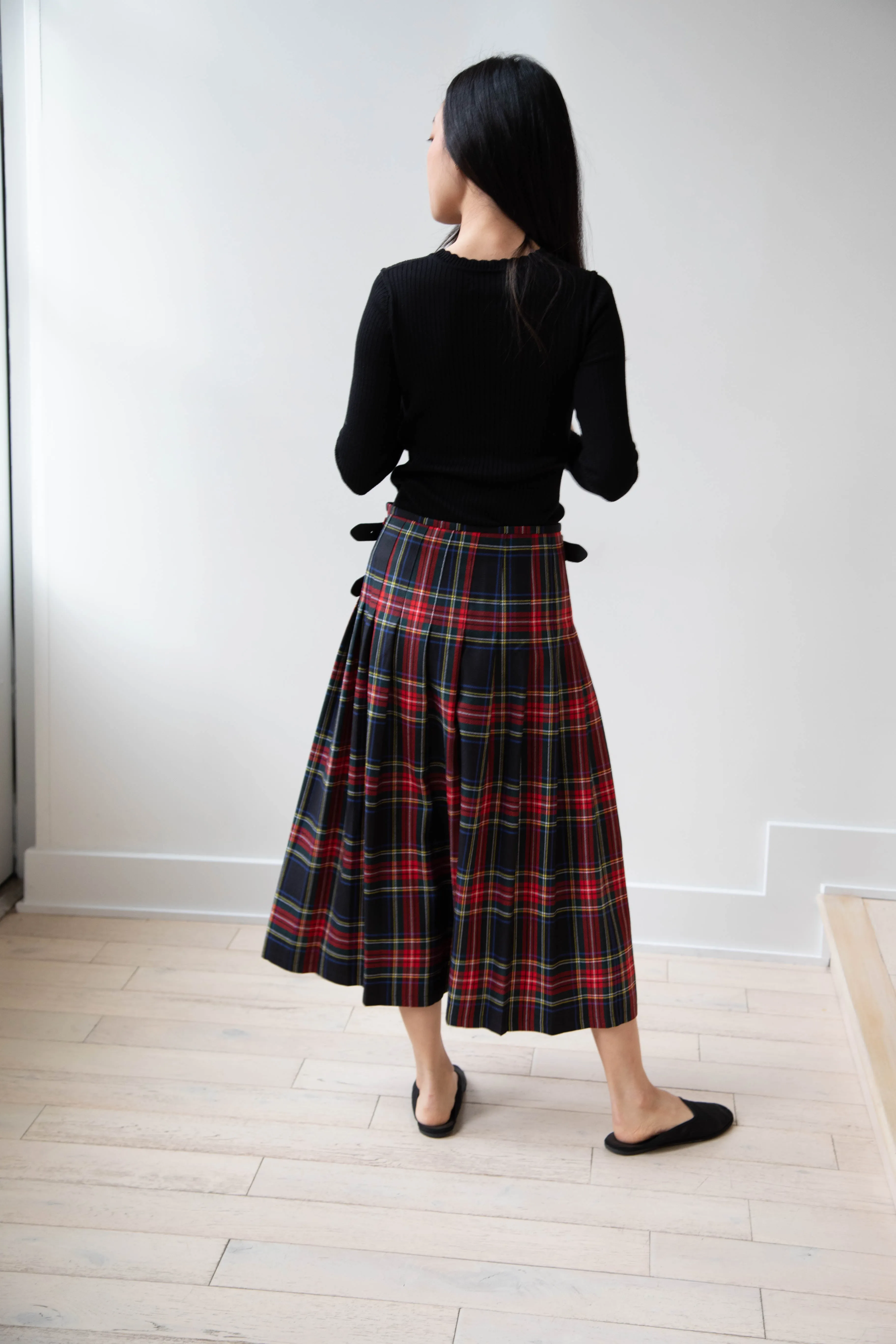 O'Neil of Dublin | Pleated Skirt in Red & Black Check