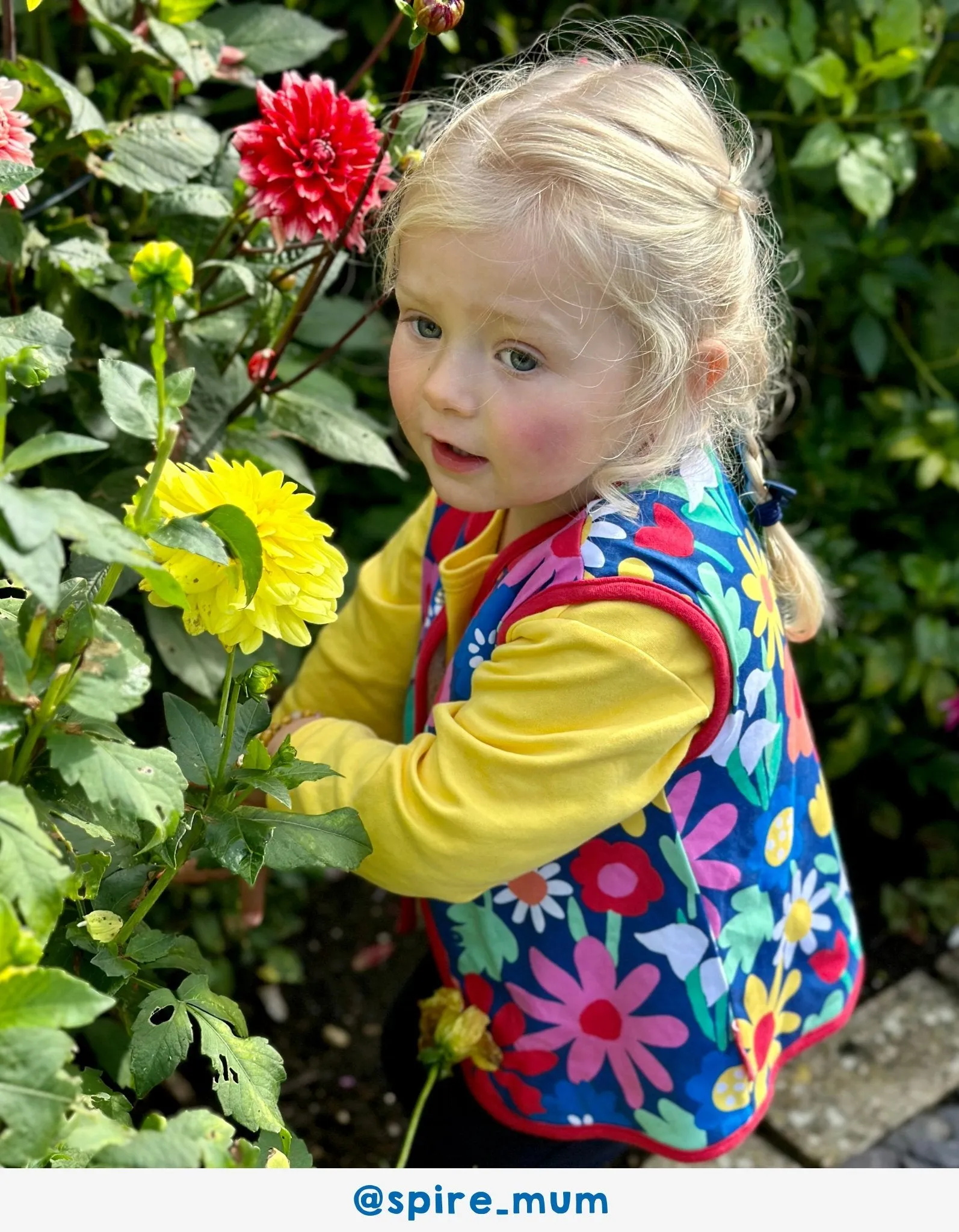 Organic Bold Floral Reversible Gilet