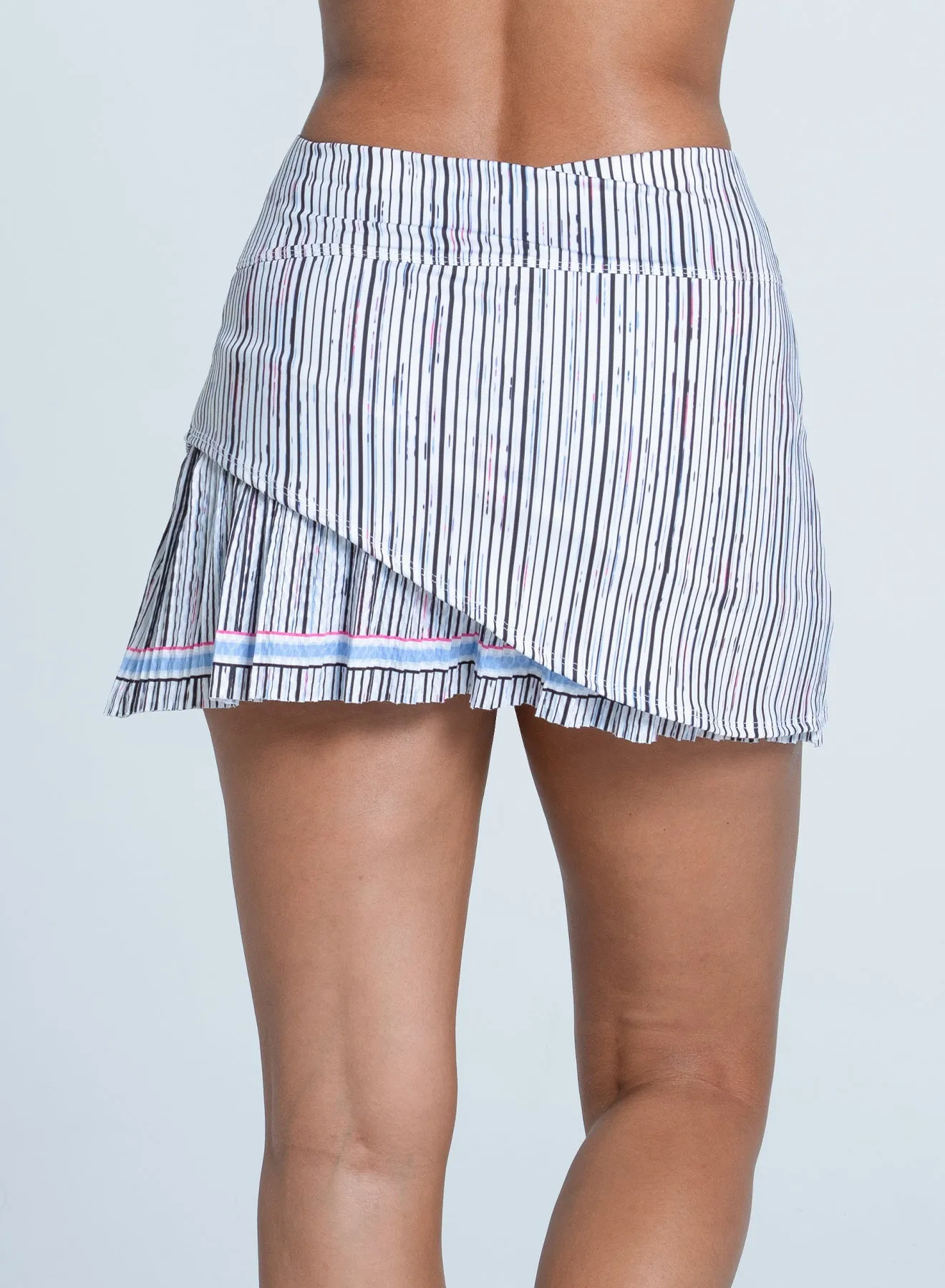 Peek A Blue Pleated Skirt-14"