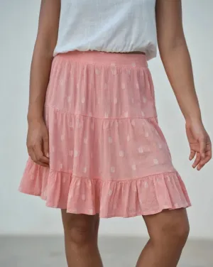 Polly Skirt in Pink Dot