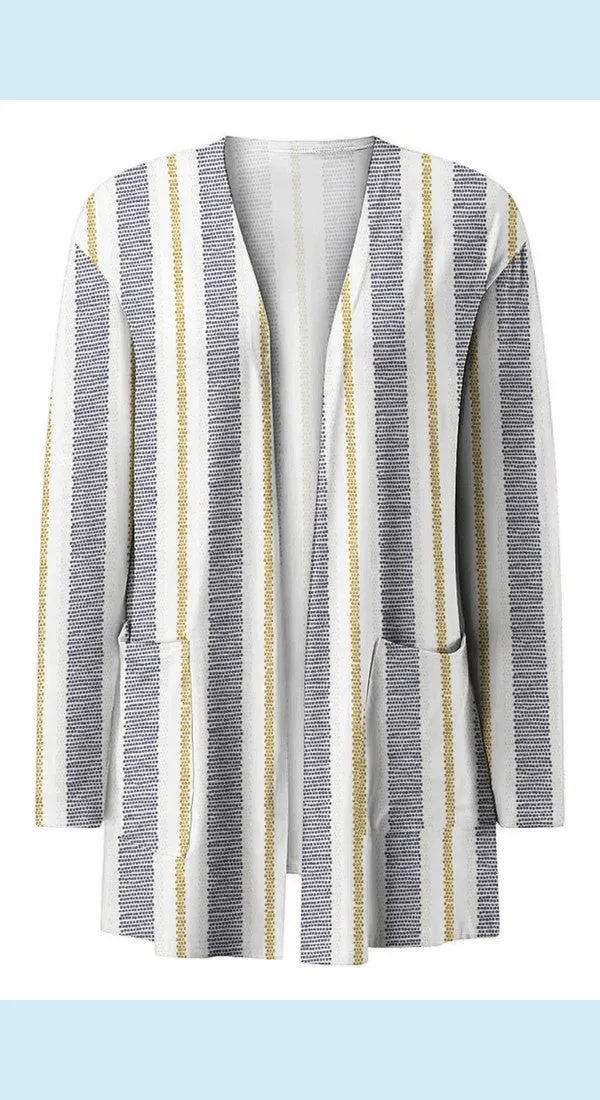 Printed Stylish Outerwear Long Sleeve Cardigan