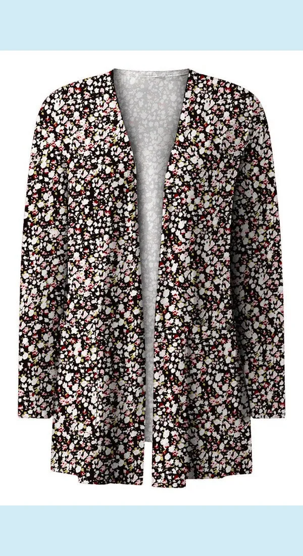 Printed Stylish Outerwear Long Sleeve Cardigan