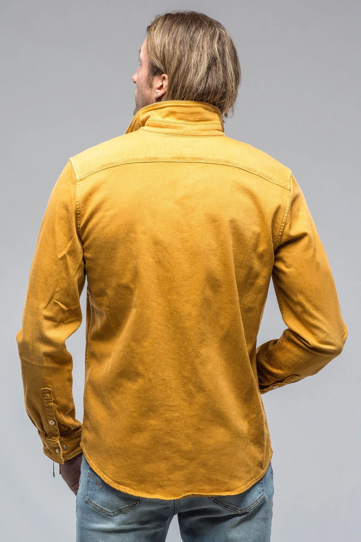 Ranger Colored Denim Snap Shirt In Curcuma