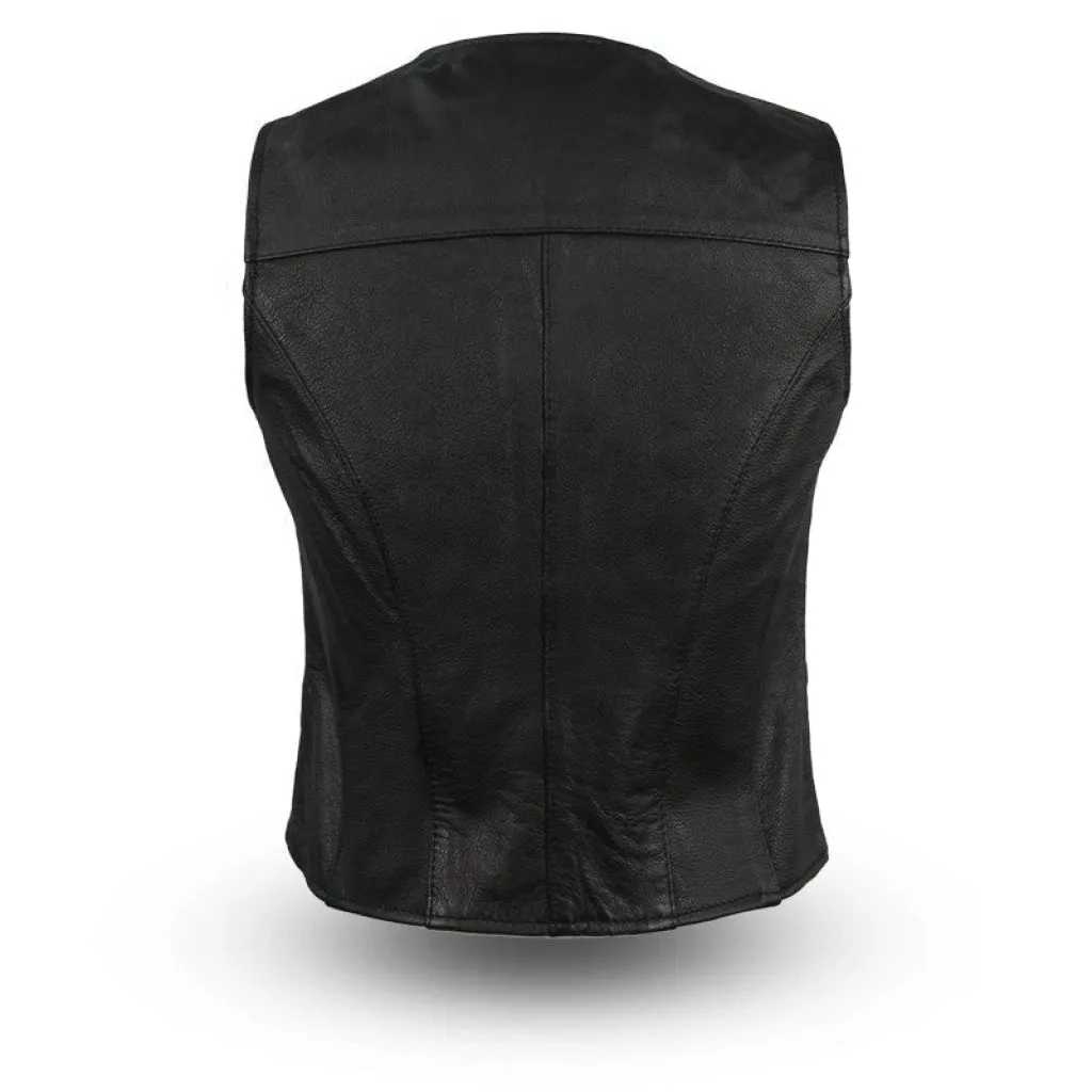 Sweet Sienna Women's Motorcycle Leather Vest - Extreme Biker Leather