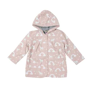 Unicorns & Rainbows Color Changing Raincoat - Pink -Select Size