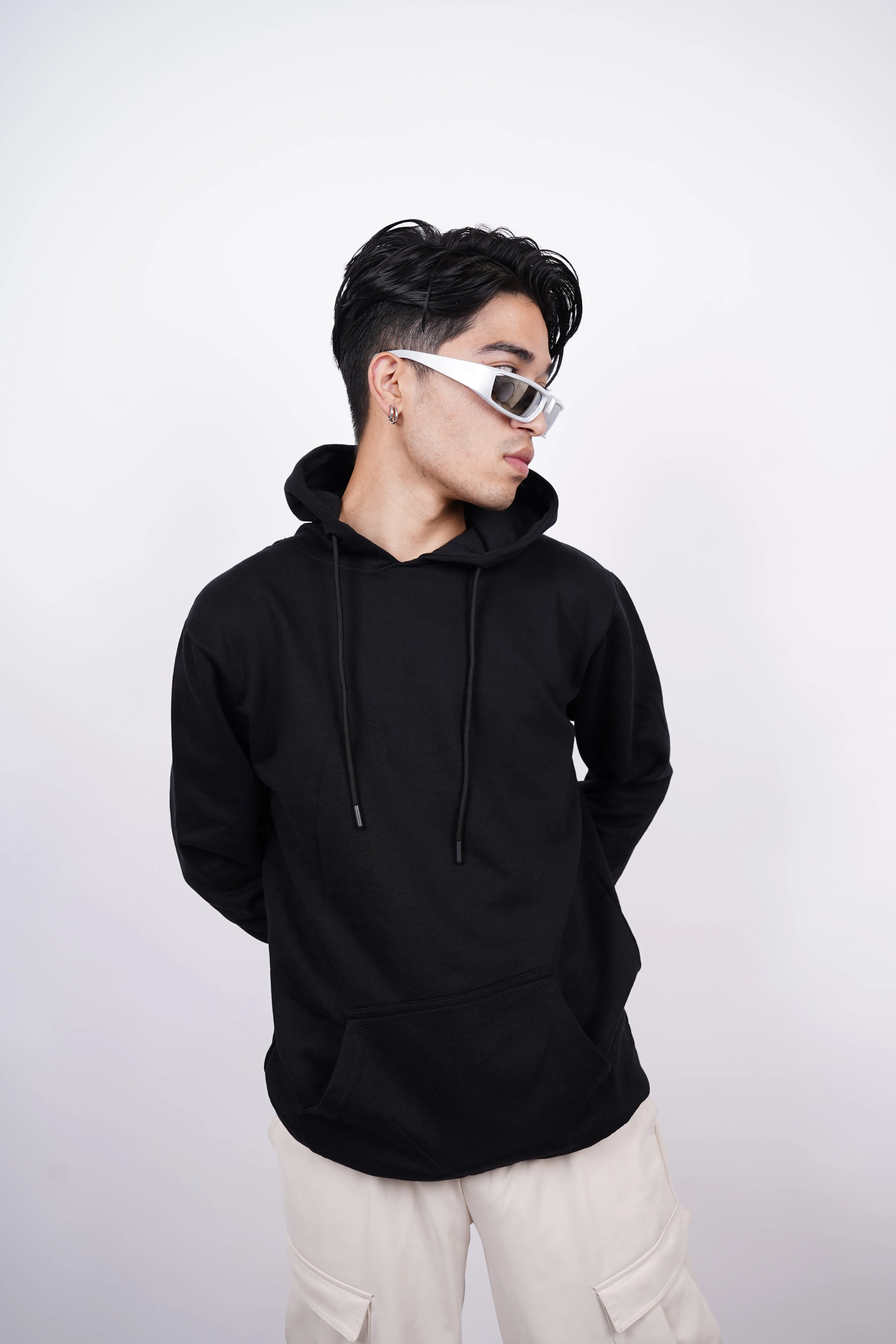 Uprising Explorer Relaxed Fit Black Hoodie For Men By DemonWear