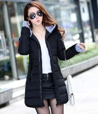 Wasserdicht Mode Casual, Warme, Dicke Lange Lady Coats Warme Parkas