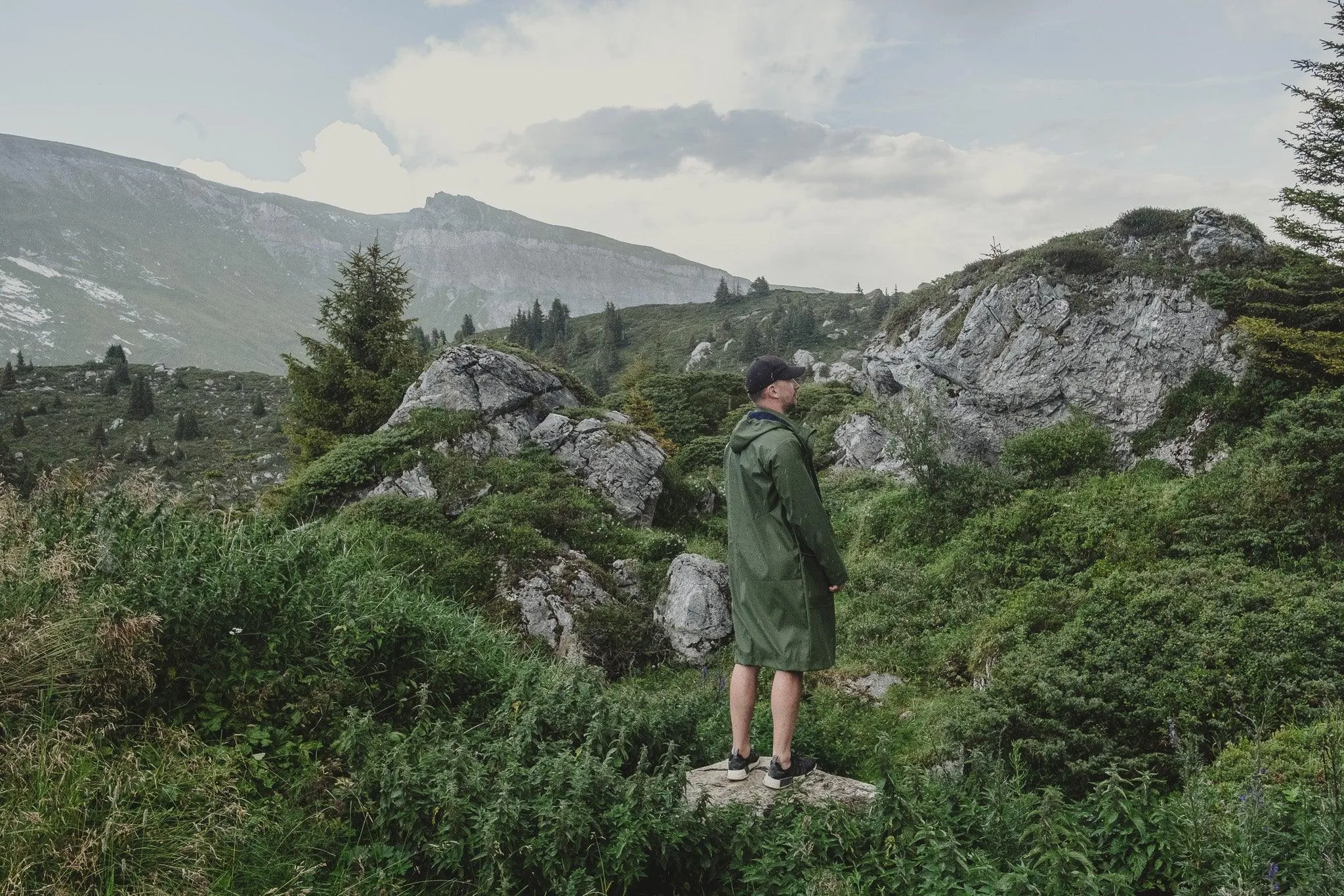 Waterproof Coat with Wool - Khaki