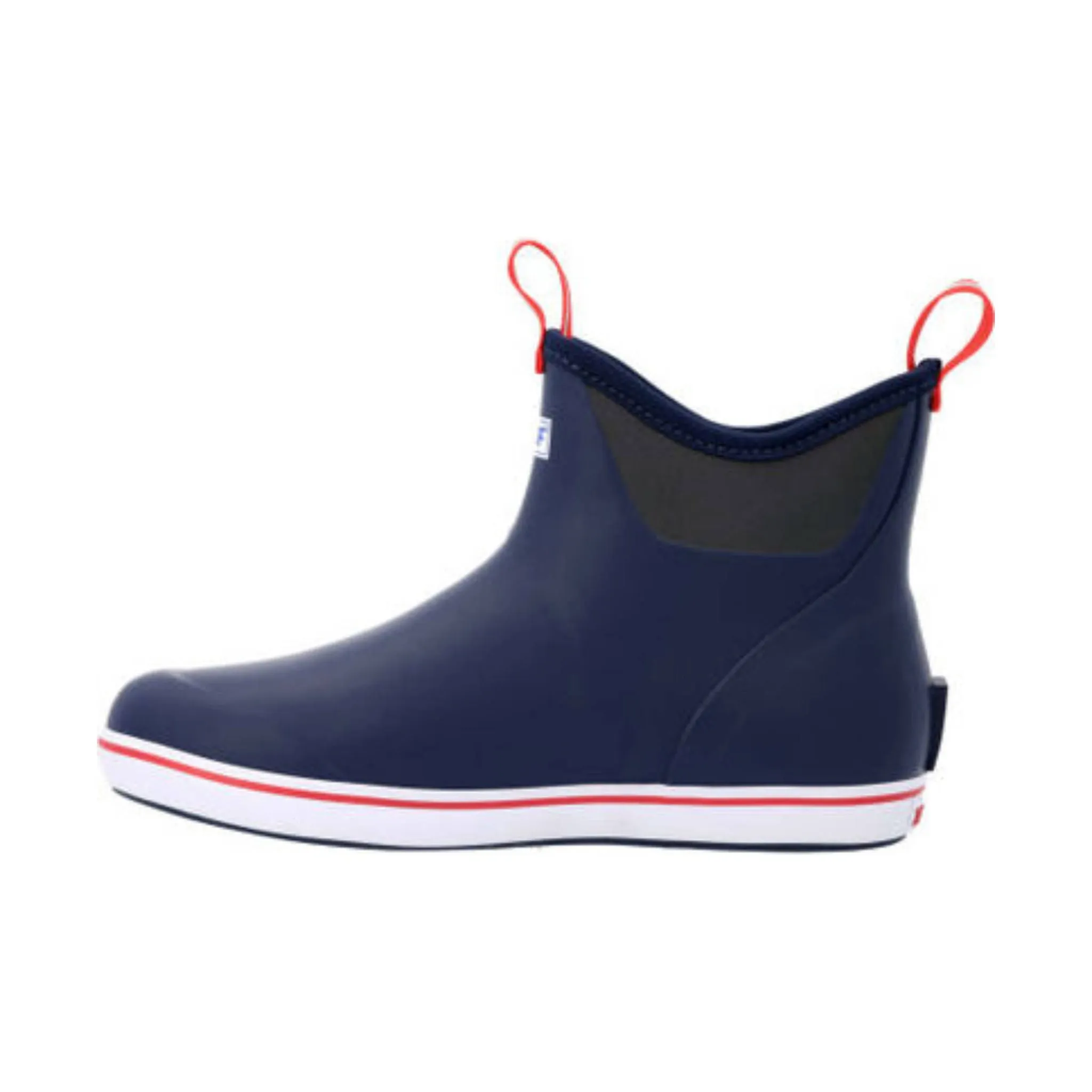 Xtratuf Men's 6 Inch Ankle Deck Rain Boot - Navy/Red