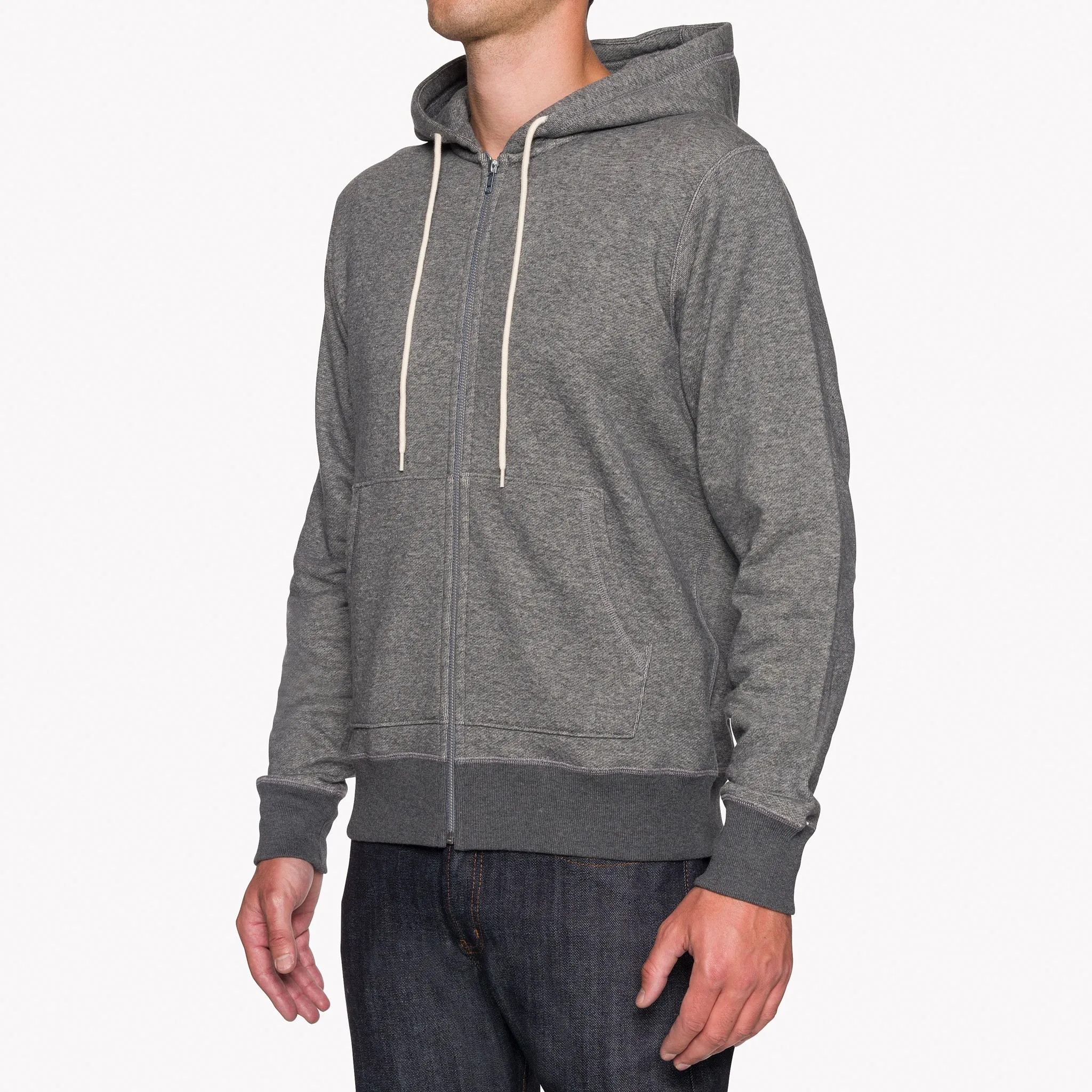 Zip Hoodie - Heavyweight Terry - Charcoal